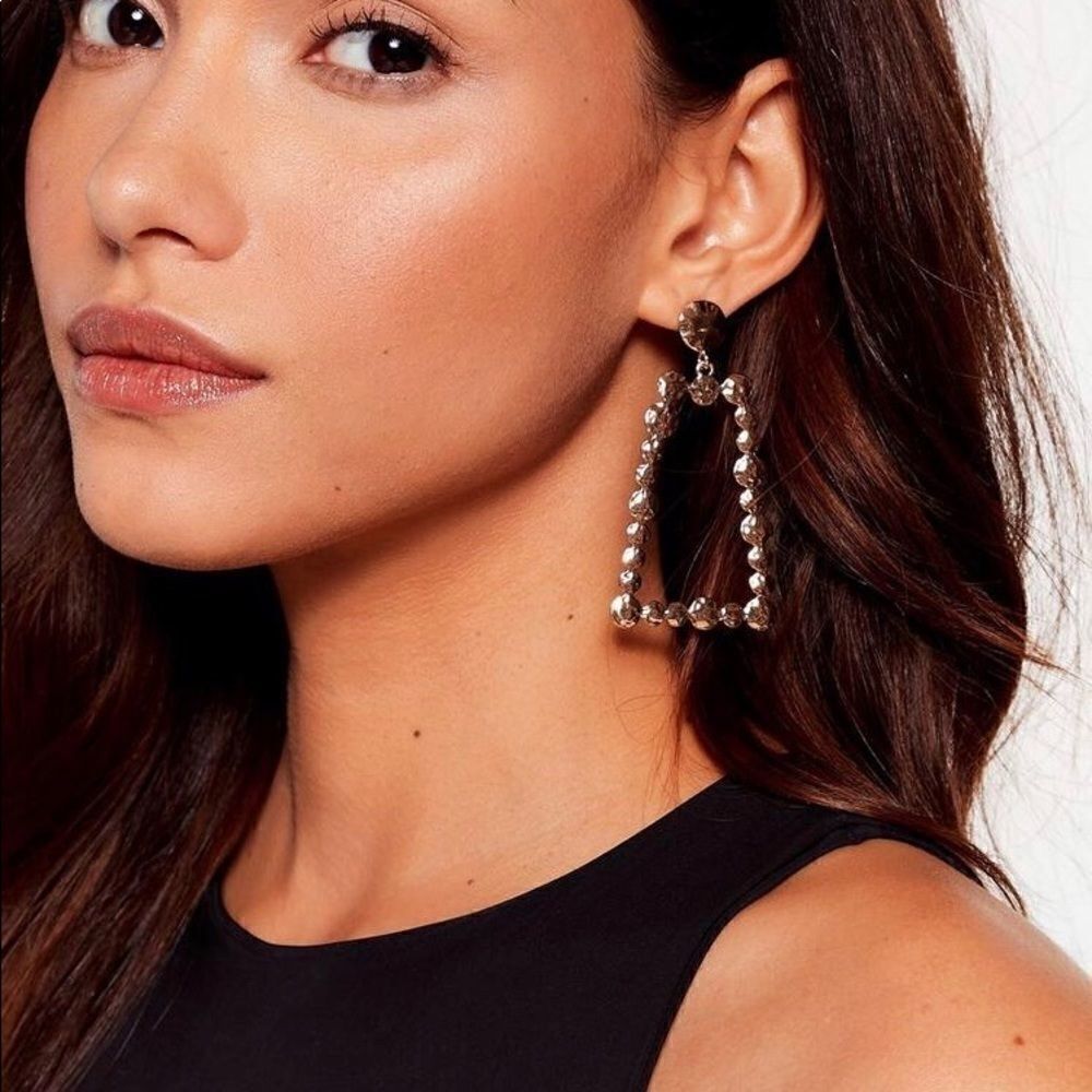 Nasty Gal-Don’t Come Knocking-drop earrings-Gold